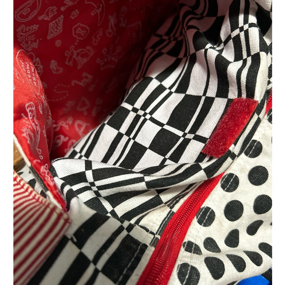 Little Miss Matched Girl's‎ Black Red White Duffel Bag Zipper Closure - Picture 4 of 12
